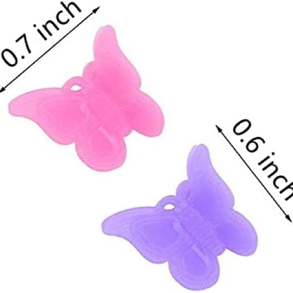 colorful mini butterfly hair clips 🦋 set of 3 blue💙 90’s hair style - Picture 6 of 10